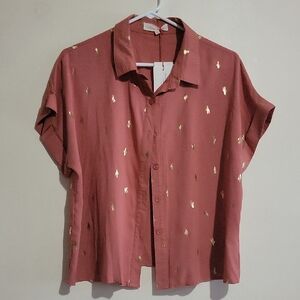Solitaire Rose Gold Patterned Shirt
